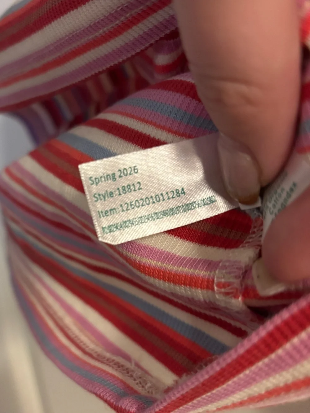 Marine Layer Pink Red Striped Short Sleeve Tee - Picture 3 of 4